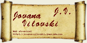 Jovana Vilovski vizit kartica